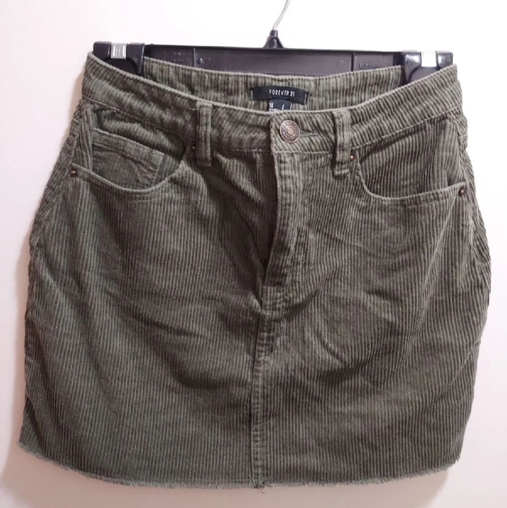 corduroy mini skirt